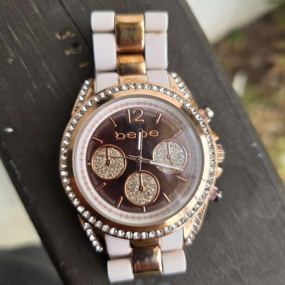 Rose Gold and Blush Women's Crystal Accent Watch